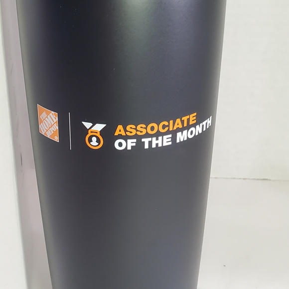 Home Depot 20 OZ Orange Logo on Black Tumbler ASSOCIATE of the MONTH - Picture 2 of 5